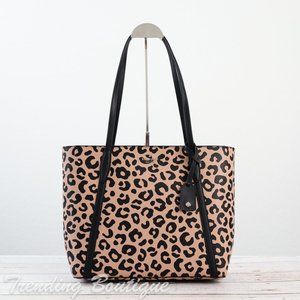 NWT Kate Spade New York Cara Tote Shoulder Bag in Leopard Print